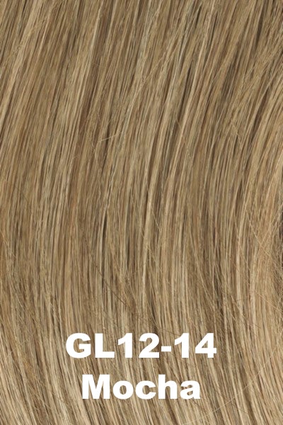 Color Mocha (GL12-14) for Gabor wig Forever Chic.  Dark cool blonde base with sandy blonde highlights.