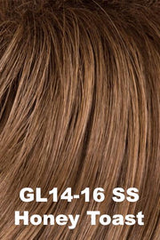 Color SS Honey Toast (GL14-16SS) for Gabor wig Curl Appeal.  Warm brown that blends with dark golden blonde.
