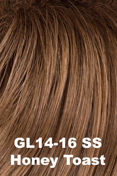 Color SS Honey Toast (GL14-16SS) for Gabor wig Curves Ahead.  Warm brown that blends with dark golden blonde.