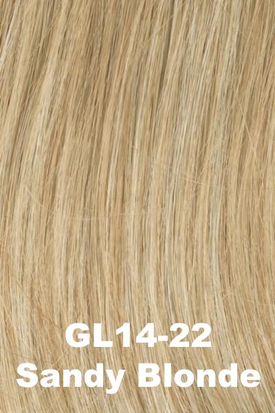 Color Sandy Blonde(GL14-22) for Gabor wig Au Naturel.  Caramel blonde base with buttery cream-blonde highlights.