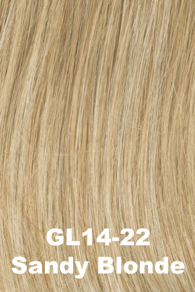 Color Sandy Blonde(GL14-22) for Gabor wig Unspoken.  Caramel blonde base with buttery cream-blonde highlights.
