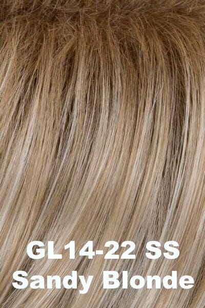 Color SS Sandy Blonde(GL14-22SS) for Gabor wig Bend The Rules.  Golden blonde with pale buttery blonde highlights and gently shadowed rooting.
