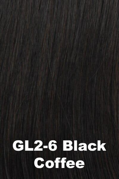 Color Black Coffee (GL2-6) for Gabor wig Simply Classic.  Blend between deepest brown and rich brunette. 