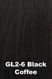 Color Black Coffee (GL2-6) for Gabor wig Curl Appeal.  Blend between deepest brown and rich brunette. 