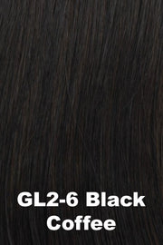 Color Black Coffee (GL2-6) for Gabor wig Sweet Escape.  Blend between deepest brown and rich brunette. 