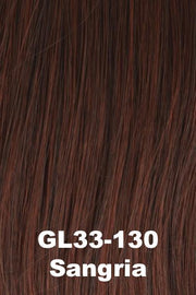 Color Sangria (GL33-130) for Gabor wig Top Tier Enhancer.  Dark auburn and mahogany base with bold red highlights.