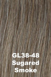 Color Sugared Smoke (GL38-48) for Gabor wig Top Tier Enhancer.  Medium grey with a hint of light brown and silvery grey highlights.