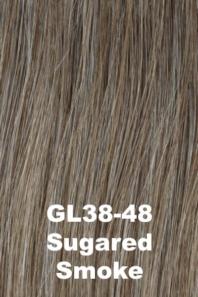 Color Sugared Smoke (GL38-48) for Gabor wig Bend The Rules.  Medium grey with a hint of light brown and silvery grey highlights.