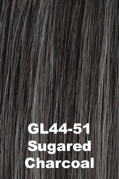 Color Sugared Charcoal (GL44-51) for Gabor wig Sweet Escape.  Dark steel grey with medium grey, silver grey and light ash grey highlights.
