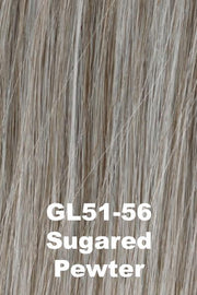 Color Sugared Pewter (GL51-56) for Gabor wig Perfection.  Silver grey with light brown undertones and icy white highlights.