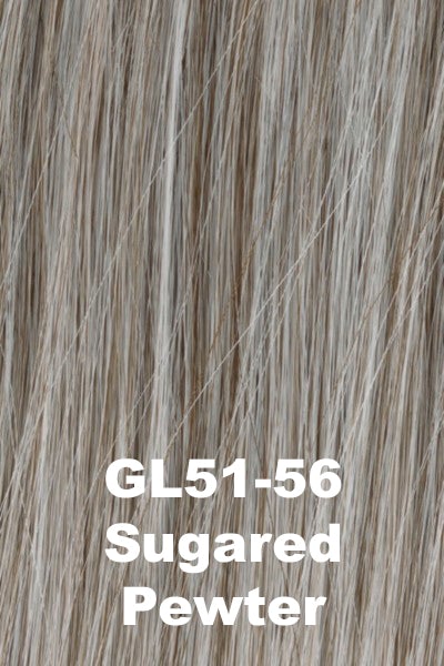 Color Sugared Pewter (GL51-56) for Gabor wig Sweet Escape.  Silver grey with light brown undertones and icy white highlights.