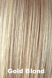 Color Gold Blond for Rene of Paris Long Top Piece (#732). Blend of blondes with warm honey and golden undertones.