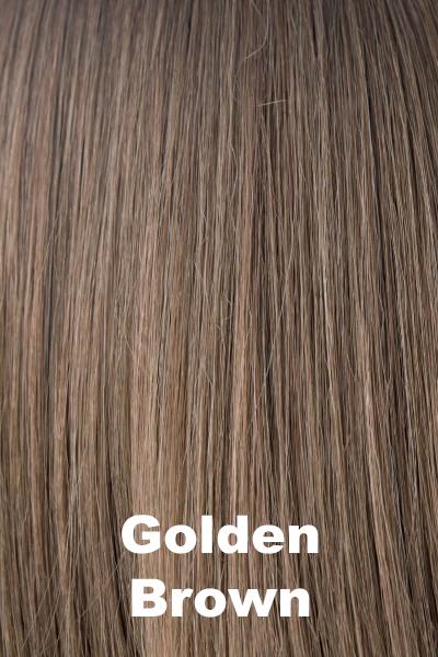 Color Golden Brown for Noriko wig Pam #1606. Blend of medium cool ash brown and rich warm brown