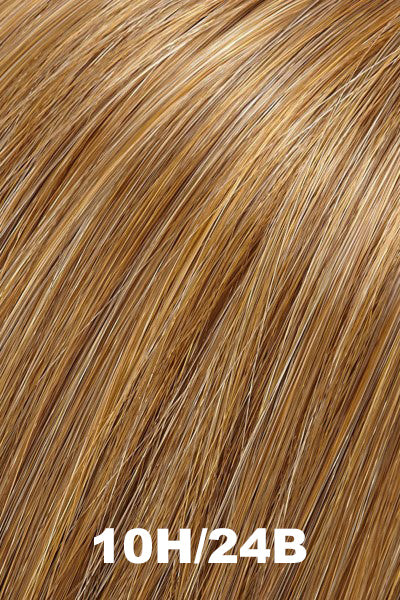 Color 10H24B (English Toffee) for Easihair EasiXtend 20 inch HD 5pc Wavy (#348). Light Brown with 20% Light Gold Blonde Highlights.