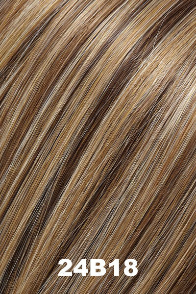 Color 24B18 (Churro) for Easihair EasiXtend 20 inch HD 5pc Wavy (#348). Dark natural ash blonde and light gold blonde blend.