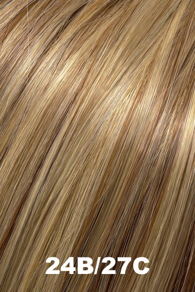 Color 24B/27C (Butterscotch) for Easihair EasiXtend 20 inch HD 5pc Wavy (#348). Golden blonde and warm redish gold blonde blend.