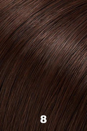 Color 8 (Cocoa) for Easihair EasiXtend 16 inch HD 8pc Wavy (#346). Light ashy brown.