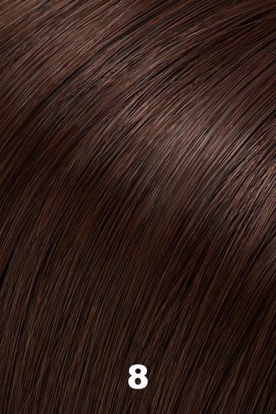 Color 8 (Cocoa) for Easihair EasiXtend 16 inch HD 5 pc Straight (#343). Light ashy brown.
