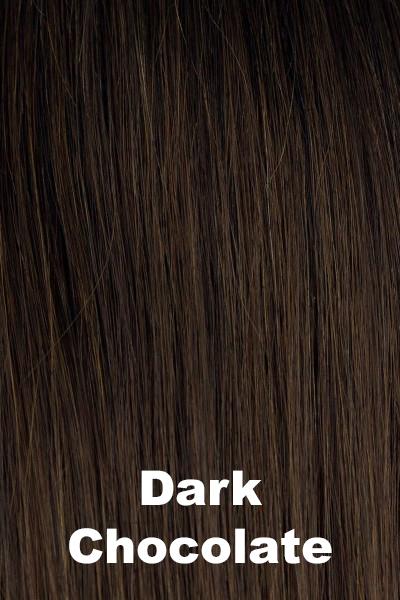 Color Dark Chocolate for Orchid wig Lily Human Hair (#8705). Deep neutral chocolate brown with a cool medium brown undertone.