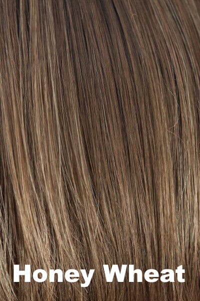 Color Honey Brown for Amore Remy 14" Human Hair Top Piece (#8708). A warm, medium honey tone brown.