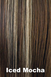 Color Iced Mocha for Amore wig Tatum #2548. Medium brown base with cool light blonde highlights.