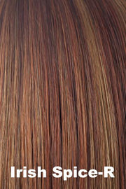 Color Irish Spice-R for Noriko wig Jackson #1669. Medium red brown roots with cool copper highlights and chestnut, dark copper brown undertones.