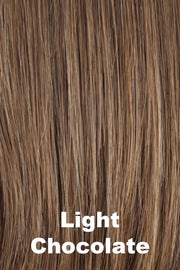 Color Light Chocolate for Noriko wig Pam #1606. A blend of light chocolate brown and light copper brown.