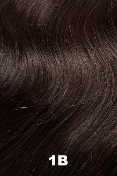Color 1B (Hot Fudge) for Jon Renau wig JR (#444). Soft darkest black.