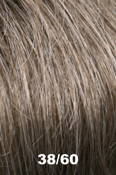 Color 38/60 for Jon Renau wig JR (#444). Light grey blonde base with subtle dark brown and white blend. 