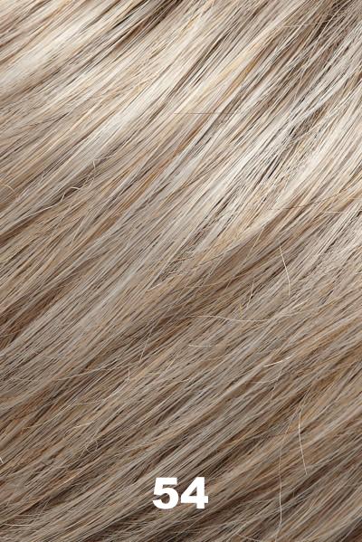 Color 54 (Vanilla Mousse) for Jon Renau wig JR (#444). Light grey with a 25% golden medium blonde blend. 