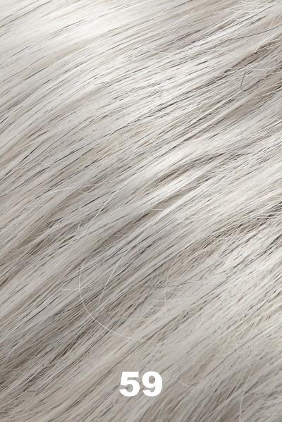 Color 59 (Baked Alaska) for Jon Renau wig JR (#444). Pure white with a very subtle dark brown blend. 