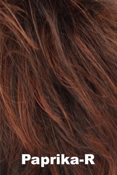 Color Paprika Root for Noriko wig Roni #1641. Auburn and copper brown highlighting with dark brown rooting.