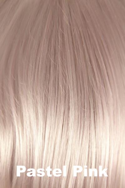 Color Pastel Pink for Rene of Paris wig Hudson #2385. Platinum blonde with a light pastel pink hue.