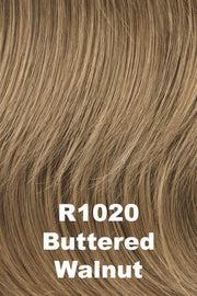 Color Buttered Walnut (R1020) for Raquel Welch wig Tango.  Medium brown base with dark blonde highlights.