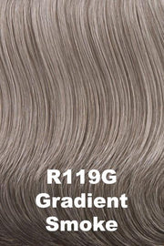 Color Gradient Smoke (R119G) for Raquel Welch wig Sparkle.  Light grey with a subtle touch of light brown and a darker nape area. 