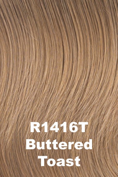 Color Buttered Toast (R1416T) for Raquel Welch wig Trend Setter Elite.  Dark blonde with a cool ashy undertone and golden blonde tips.