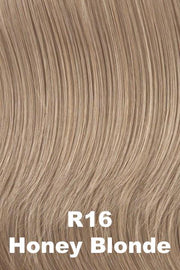 Color Honey Blonde (R16) for Raquel Welch Top Piece Lyric.  Creamy blonde base with a neutral undertone.
