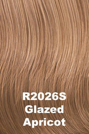Color Glazed Apricot (R2026S) for Raquel Welch wig Whimsy.  Pale strawberry blonde with golden blonde highlights.