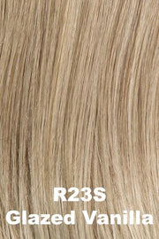 Color Glazed Vanilla (R23S+) for Raquel Welch wig Winner Petite.  Platinum blonde with cool undertones and icy white blonde highlights.