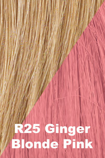 Hairdo Wigs Extensions - 23 Inch Color Splash Pony (#HD23CP) Pony Hairdo by Hair U Wear (R25) Ginger Blonde w/ Pink  