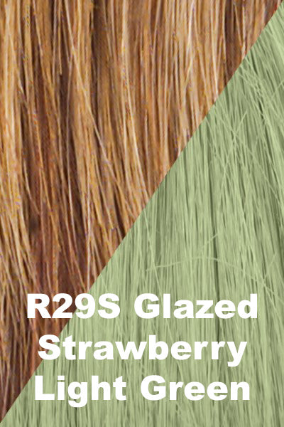 Hairdo Wigs Extensions - 23 Inch Color Splash Pony (#HD23CP) Pony Hairdo by Hair U Wear (R29S) Glazed Strawberry w/ Light Green  