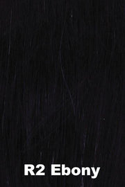 Color Ebony (R2) for Raquel Welch wig Winner.  Ebony dark black.