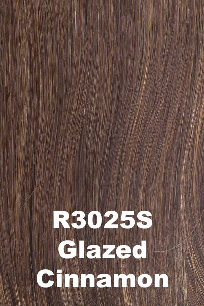 Color Glazed Cinnamon (R3025S) for Raquel Welch wig Trend Setter Elite.  Medium auburn base with copper highlights.