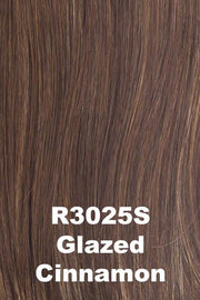 Color Glazed Cinnamon (R3025S) for Raquel Welch wig Cinch.  Medium auburn base with copper highlights.