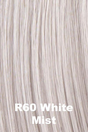 Color White Mist (R60) for Raquel Welch Top Piece Faux Fringe.  Icy platinum blonde base.