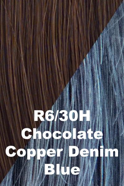 Hairdo Wigs Extensions - Color Splash Wrap (#HXCSWR) Scrunchie Hairdo by Hair U Wear Chocolate Copper (R6/30H)-Denim Blue  