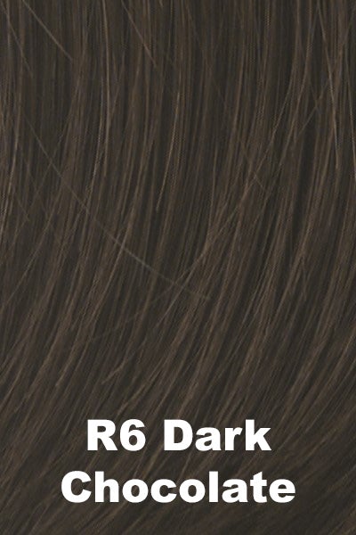 Color Dark Chocolate (R6) for Raquel Welch wig Trend Setter Elite.  Rich dark chocolate brown.