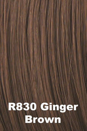 Color Ginger Brown (R830) for Raquel Welch Bangs Chameleon.  Medium golden brown blended with medium auburn.