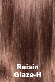 Color Raisin Glaze-H for Noriko wig Sky #1649. Dark Brown base with creamy cedar and peach highlights.