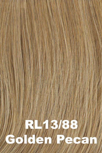 Color Golden Pecan (RL13/88) for Raquel Welch Top Piece Beautiful Illusion.  Medium blonde with warm toned beige and creamy blonde blend.